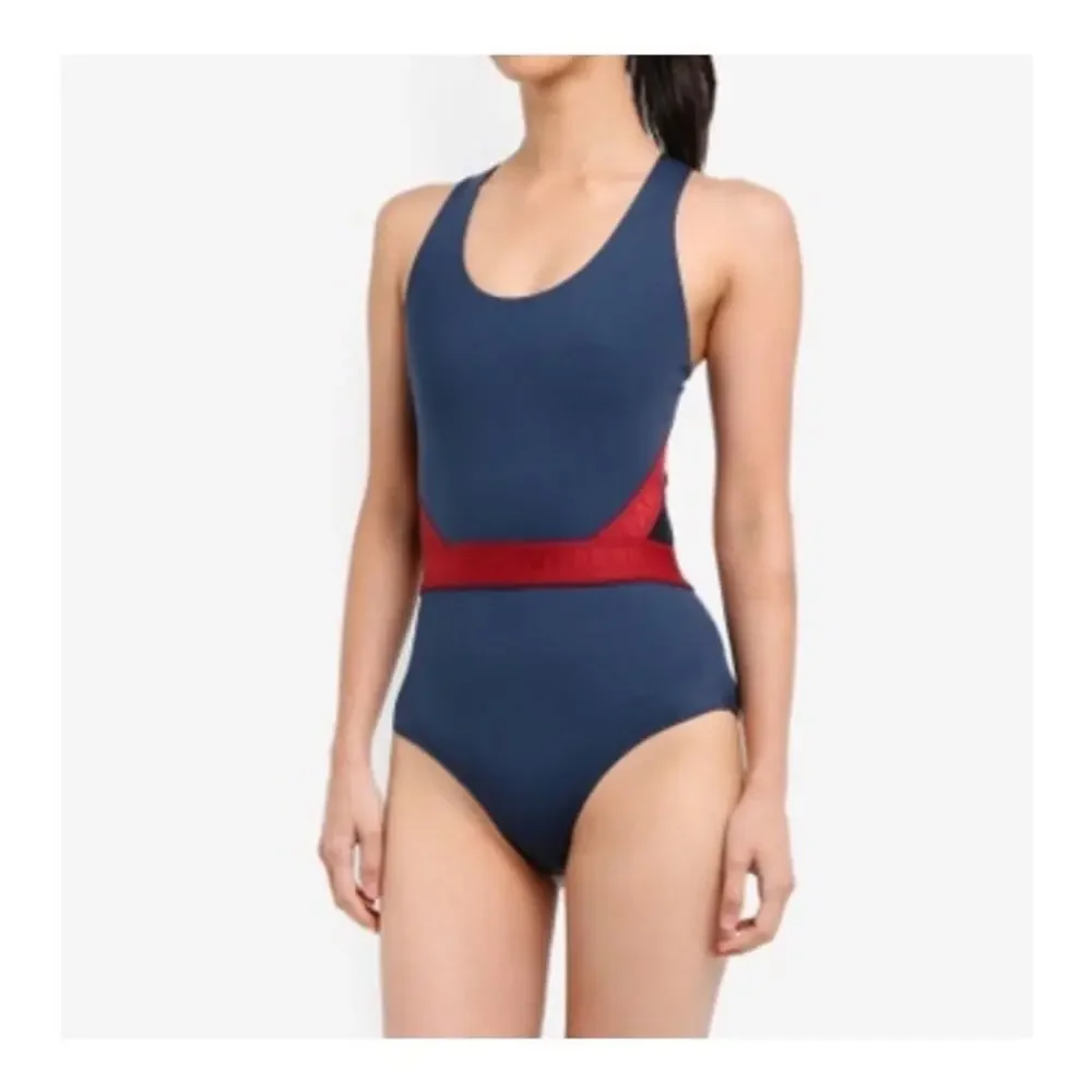 Ivy Park Color Block Insert One Piece Swimsuit Size Medium